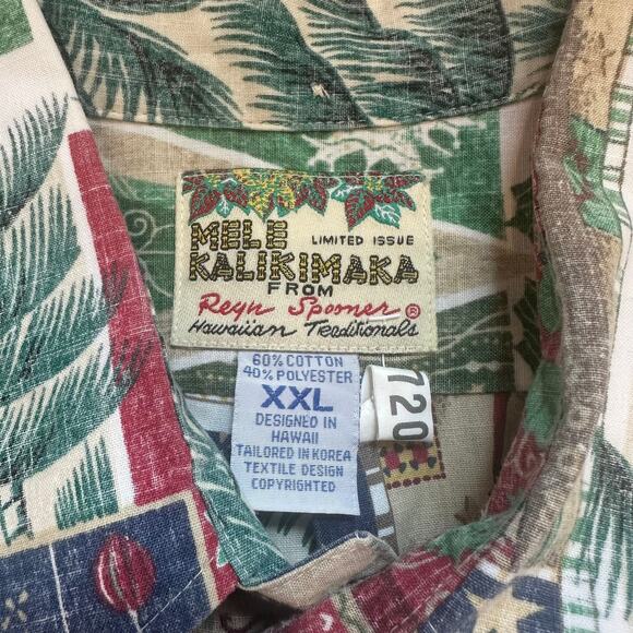 Reyn Spooner 2008 Mele Kalikimaka Limited Issue Hawaiian Traditions shirt XXL - Picture 4 of 4